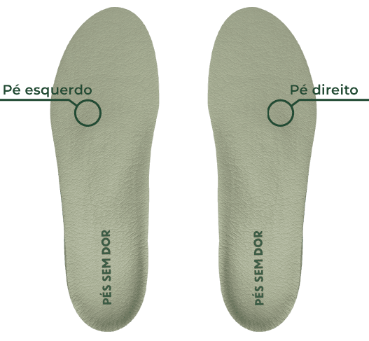 Exemplo de palmilha para cada pé