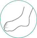 icone ilustrativo de dor nos pés