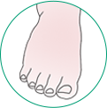 icone ilustrativo para pés inchados