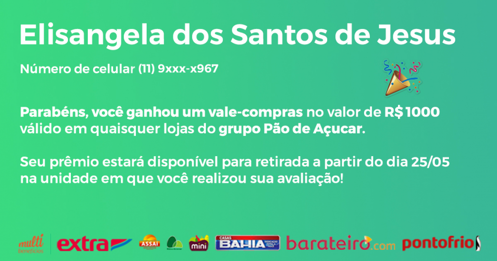 Resultado do sorteio Pés Sem Dor
