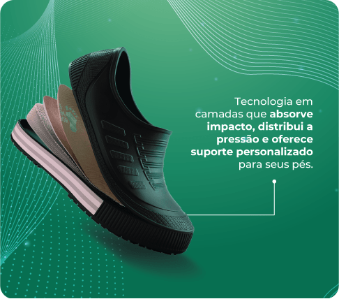 3 Imagem mostrando as varias camadas das palmilhas